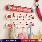 9 Hooks Dopamine Coat Racks Traceless Bag Clothes Keys Hanger Home Decor AU