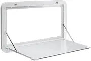 KOQENAG Wall Mount Hanging Dining Table,Foldable RV Tables,Maximum Load Capacity 55.11 Lbs,Multi-functional Flip Table,Aluminum Alloy Lockable Tabletop,Suitable for RV and Yachts(White,80x45cm)