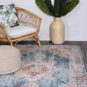 Brand Ventures Salsa Brentwood Transitional Navy Rug