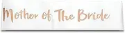 AIMALL Elegant White Rose Gold Team Bride Hens Party Sash Sashes Night Bachelorette Bridal Engagement, Wedding, 63x3.8in Adjustable Cloth Sash