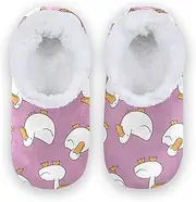 [Caihoyu] Kids Girls Boys Slippers Fuzzy Fleece Non-Slip Soft Warm Funny Slippers Bedroom Home Office Travel Yoga