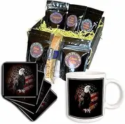 3dRose cgb_11602_1 Bald Eagle with American Flag-Coffee Gift Basket, Multicolor
