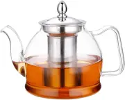 1000Ml Glass Teapot with Removable Infuser, Stovetop Safe Tea Kettle