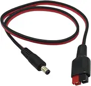 Halokny 14AWG DC 5.5mm x 2.1mm Power Plug Extension Cable Connector for Generator Backup Battery and Foldable Solar Panel, Compatible Anderson PowerPole Port - 60CM/2Ft (5.5x2.1mm Male)