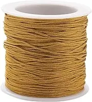 PH PandaHall 1.5mm 100 Yards Camel Nylon String for Bracelets, Beading Thread Nylon Cord Blind Cord Braided Lift Shade Cord Wind Chime Replacement String for Bracelet Making, Windows Rollers Repair