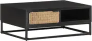 Mango Wood Coffee Table for Living Room, Modern Farmhouse Style, Elegant Tables with Storage, 90x60x35cm
