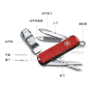 VICTORINOX 瑞士維氏 迷你8用指甲剪瑞士刀-黑