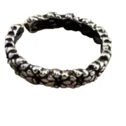 Sterling Silver Floral Band Adjustable Toe Ring