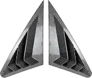 YJVVWQVF Car Rear Window Louvers Compatible for Sedan A3 S3 8V 2014-2020 1 Pair Cover Side Shutter Blind Shades Cover Trim Sticker Vent(Carbon Fiber)