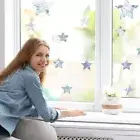 Star Shape Office/Home Decor Decorative Films Wall Stickers Glass Decals