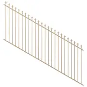 ProtectorAl 1201-2400W x 1200H Primrose Spear Top Pool Fence Panel Raked 16-30º