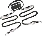 Dog Lead Cable,Reflective Dog Tie Out Cable for 2 Doggy - Heavy Duty Recall Training Doggy Lead with Storage Bag Long Pet Supplies for Medium Large Running