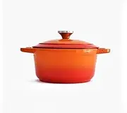 Household Capacity 2.6 Liters Orange Cast Iron Pot Soup Pot Stew Pot Specification 21cm Depth 9.5cm