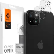 SPIGEN Optik Slim Camera Lens Screen Protector Designed for iPhone 15/15 Plus / 14/14 Plus Tempered Glass Lens Protector [2-Pack] - Clear
