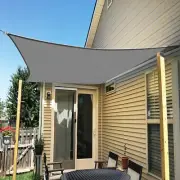 Ifenceview Grey Square 24'x24' UV Sun Shade Sail Pool Canopy Awning Outdoor