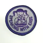 PATCH GSA Girl Scouts Speaking With Ease Microphone Podium Public Purple Grey