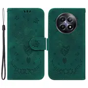 For Realme 12/12x 5G Wallet Case Flower Pattern Imprinted Leather Phone Cover