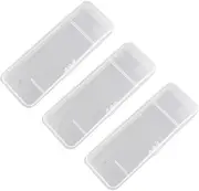 3 Pack Manual Razor Travel Case Universal Portable Shaver Storage Box Carrying Protector Holder Transparent Cover Container for Men Razors and Blade Refills Kit
