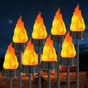 Solar Outdoor Torch Lights with Flickering Flame, Solar Pathway Decorative Light