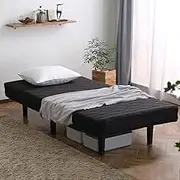 Iris Ohyama PAM-SS Mattress with Legs, Semi-Single, Bed, Pocket Coil Mattress, Black