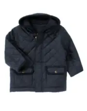 GYMBOREE ACE PILOT NAVY QUILTED HOODED JACKET 12 24 4T 5T NWT