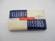 VINTAGE KLEENEX TISSUES ~ POCKET PACK ~ SEALED NEW! ~ 1950s