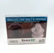 GamaGo Bear Snow globe Salt and Pepper Shaker Set New white & Black plastic 2012