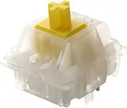 Gateron Milky Yellow Pro V2 Keyboard Switch,Linear 5-Pin 50gf RGB LED Factory Pre-Lubed Key Switches for MX Mechanical Keyboard(72Pcs)