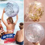 Beach Ball Floating Pool Transparent Beach Ball Inflatable Glitter Toy