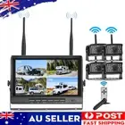 7" Digital Wireless Quad DVR Monitor 4x Reverse Backup Camera 12-24V Truck Bus