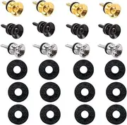 Guitar Strap Locks Set Strap Parts Guitar Accessories for Acoustic, Ukulele, Martin, Banjo, Electric and Bass Guitars Strong Straps Locks Snug