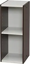 Iris Ohyama UB-6025 Space Unit Storage Rack, Bookshelf, Off White/Walnut Brown, 9.8 x 11.4 x 23.6 inches (25 x 29 x 60 cm), Large Capacity, Space-Saving Storage, Cartoon Shelf, Comic Shelf, Depth
