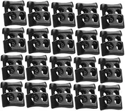 CIMAXIC Double Hole Plastic Cord Lock 10pcs/Set Shoelace Bag Clamp for Drawstring Management Secure Fastening
