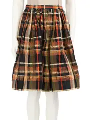 Oscar de la Renta Studio Checkered Knee Length Skirt