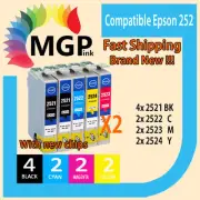 10x Generic Ink 252 for Epson Workforce WF-7610 WF-3620 WF-3640
