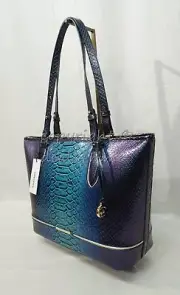 RARE Sample Brahmin Medium Asher Tote in Assorted Sample Blue with Metallic Trim