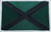 Scotland Flag Patch W/ VELCRO® Brand Fastener St Andrew's Cross White Border 04