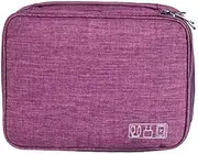 [Ominigag] Travel Electronics Organizer Bag,Travel Accessories,Waterproof Electronics Cable Organizer Tech Pouch,Carrying Case Power Bank, Tablet-Purple