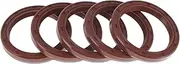 X AUTOHAUX Universal Oil Seal TC Double Lip W Steel Spring Seal Ring Rotary Shaft Seal 32x40x5mm High Pressure FKM Rubber Brown 5 Pcs