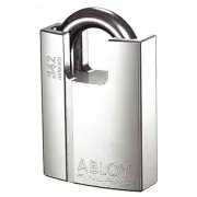 Abloy Keyed Padlock,1 in,Rectangle,Silver PL342B-KD Abloy PL342B-KD