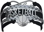 Infinity Collection Adjustable Basketball Charm Bracelet