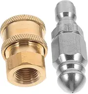 Levemolo 1 Set Rotating Garden Hose Sprayer Nozzle Pressure Power Sprayer Hose Water Nozzles Garden Spray Stainless Steel