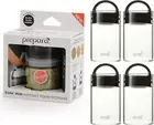 Airtight Jar Container w Handle Food storage 6 oz. Black Prepara Evak