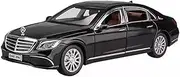 Scale Finished Model Car 1:24 Scale for Benz E-Class E350L E300L Luxury Cars with Sound Light Pull-Back Scale Die-cast Car Model Die-cast Vehicle(Black)