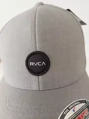 RVCA SHANE FLEXFIT STONE CAP HAT NEW YOUTH UNISEX Logo CURVED BRIM S/M, L/XL