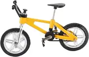 BCOATH 1pc Mini House Layout Decoration Simulation Mountain Bike Miniature Plaything Yellow Sturdy Mini Bike Model Toys for Boys and Girls