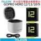 【TELESIN】GoPro HERO 11/10/9 Black專用ALLIN BOX IP54防水三充(含2顆電池)