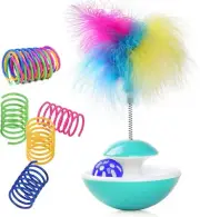 Cat Interactive Toys, Cat Tumbler Toys Cat Spiral Spring Toy for Indoor Cats for