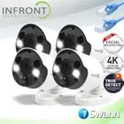 Swann NHD-887MSFB-4PK 4K Spotlight Bullet Security Camera 2-Way Audio IP 4-pack