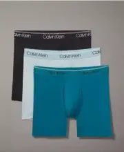 Men's M Calvin Klein Micro Stretch 3-Pack Boxer Brief Arona/Chesapeake Bay/Black